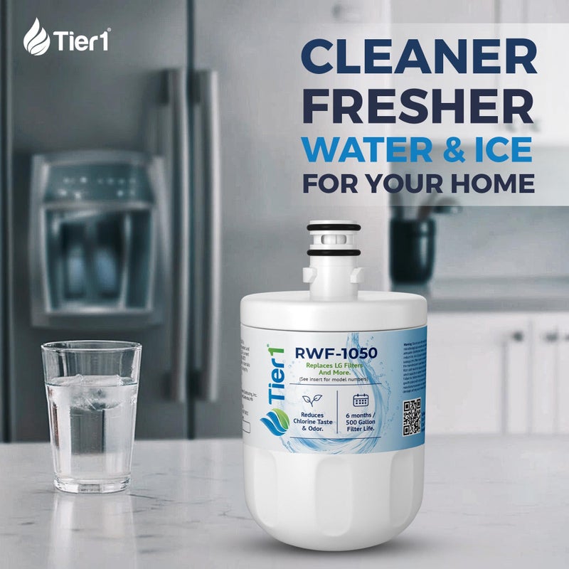 Tier1 RWF1050 5231JA2002A Refrigerator Water Filter | Replacement for LG LT500P & Kenmore 9890 Fridge Filter - Up to 18 Months Supply | Easy Install | Odor Control | Enjoy Great Tasting Water (3-pk) - Image 2